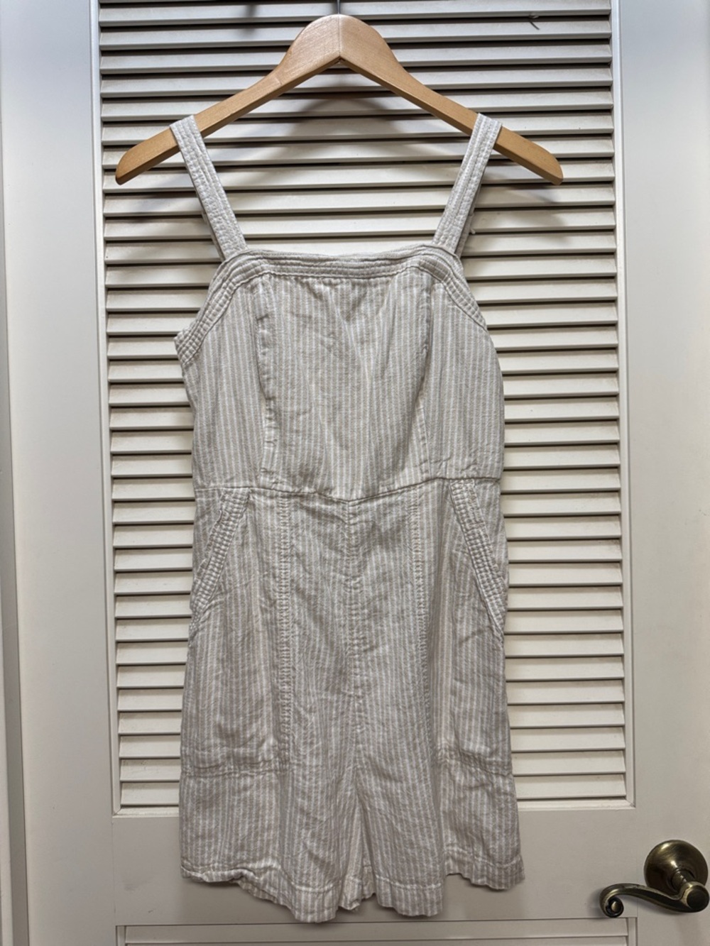Old Navy Shorts romper Striped Cotton White/Cream